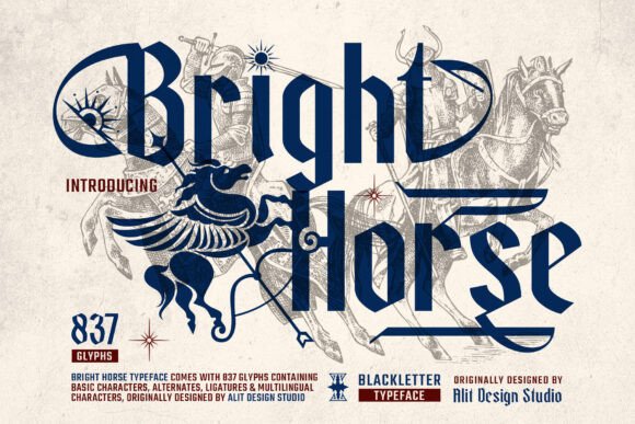 Bright Horse Typeface for Web Design