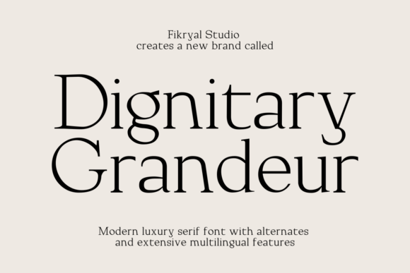 Dignitary Grandeur Serif Font for Modern Branding