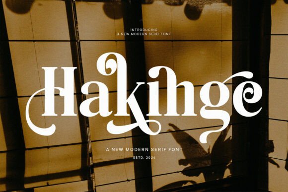 Hakinge Serif Font for Polished Branding