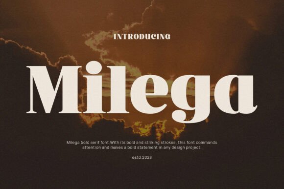 Milega – A Stylish Serif Font for Professional Branding
