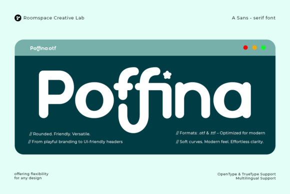 Poffina: A Playful Sans Serif for Modern Editorial Design